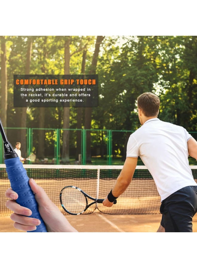 SRLIWHITE 12PCS Tennis or Badminton Overgrips, Anti-Slip Perforated Racket Grip Tape, Ultra Absorbent, Breathable and Quick Dry (6 Colors, 1.1M Length) - Image 4
